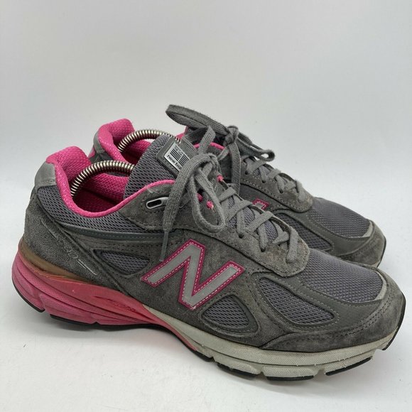 New Balance 990v4 Womens Made In The USA Suede Shoes Gray Pink Size 10.5B - Picture 1 of 11
